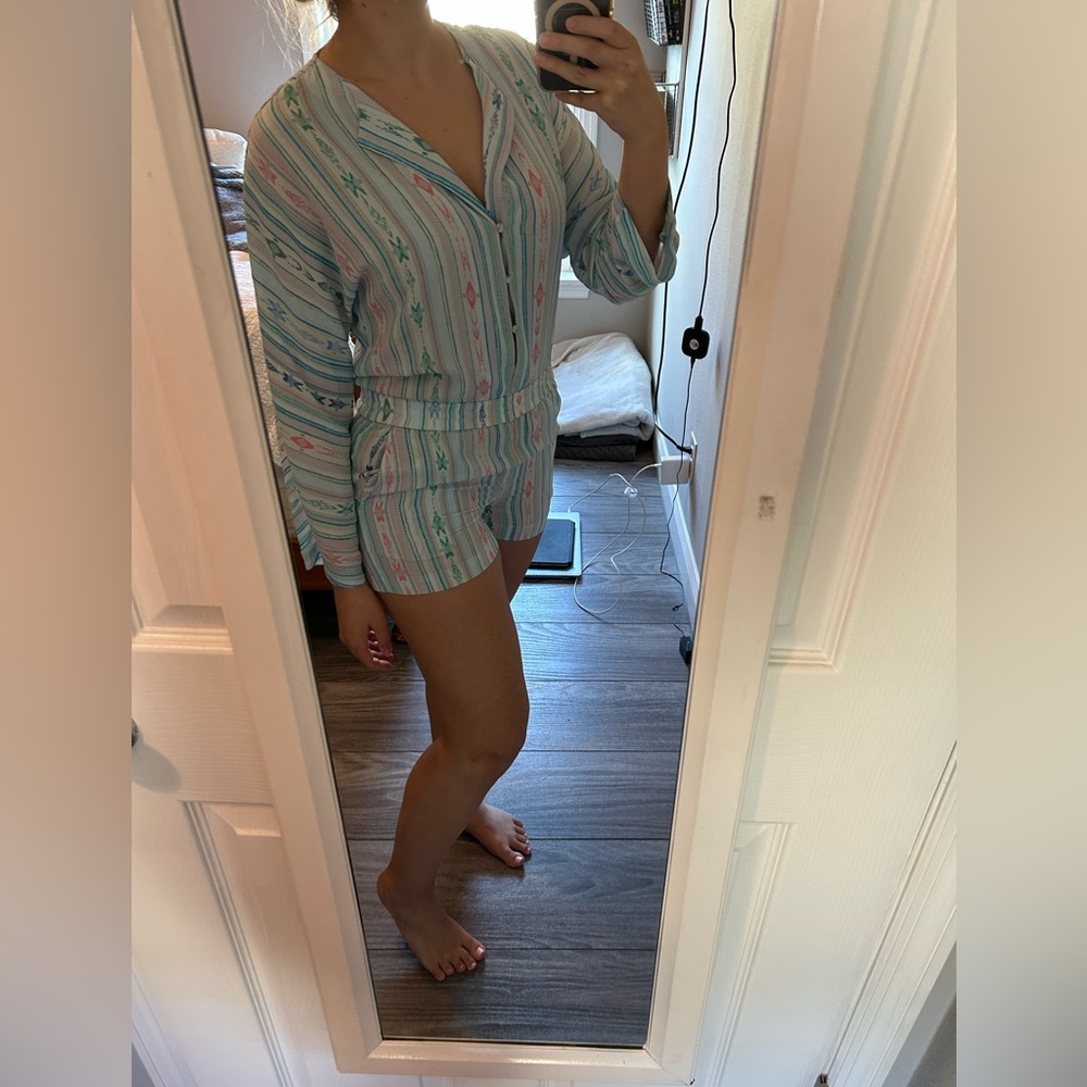 BCBGMaxAzria Colorful Romper Cover Up Size: XS